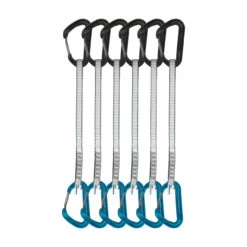 DMM Aether Quickdraw Packs 5 DMM Aether Quickdraw Packs -Petzl Shop A498 25P6 Aether Quickdraw Turquoise 25cm 6 packLarge