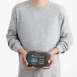 Sea To Summit Breeze Coolmax Liner - W/ Pillow Sleeve+Insect Shield (Rectangle) -Petzl Shop BreezeSleepingBagLiner InsectShield RectangularWithPillowSleeve ASL031081 251608 MODEL 1