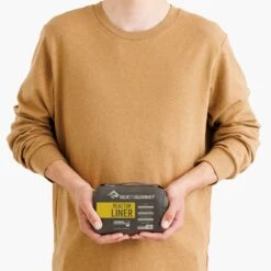 Sea To Summit Reactor Liner W/ Drawcord (Mummy) -Petzl Shop ReactorSleepingBagLiner MummyWithDrawcord Compact ASL031061 190903 MODEL 3