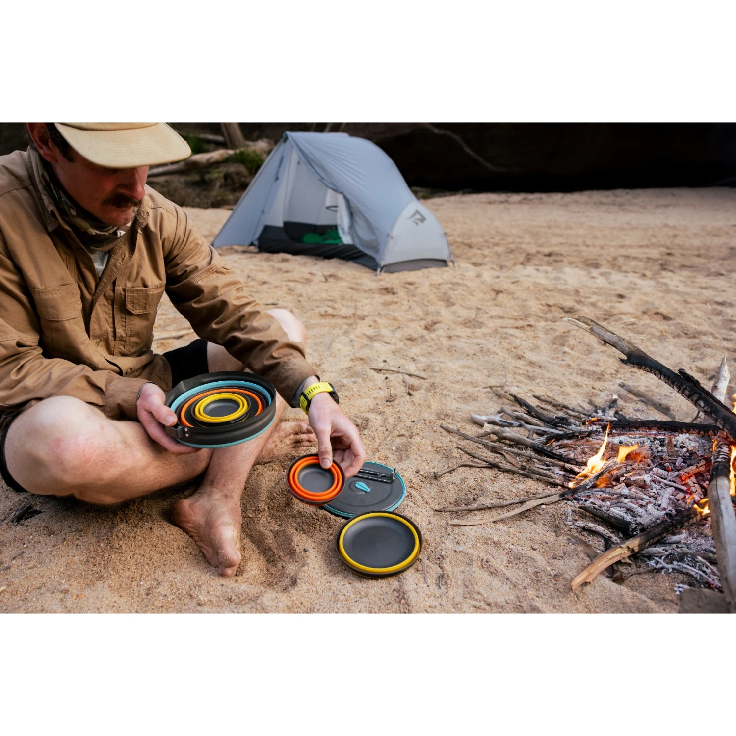 Sea To Summit Frontier Ultralight Collapsible Dinnerware Set (1 Person 3 Piece) 6 Sea To Summit Frontier Ultralight Collapsible Dinnerware Set (1 Person 3 Piece) - Image 6