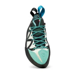 Scarpa Vapour Lace Womens -Petzl Shop scarpa vapour lace womens climbing shoe dust grey aqua laces